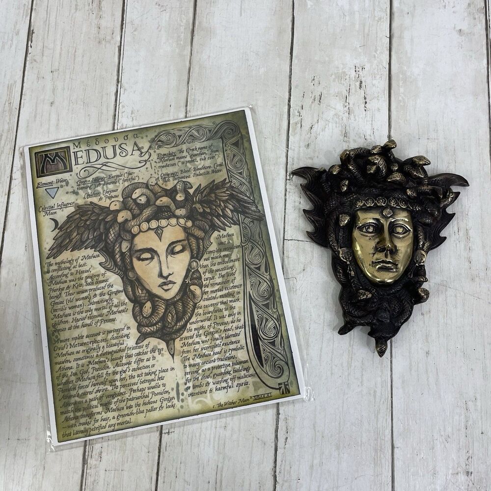 Vintage Medusa Wall Plaque Greek Mythology Art Gothic Decor